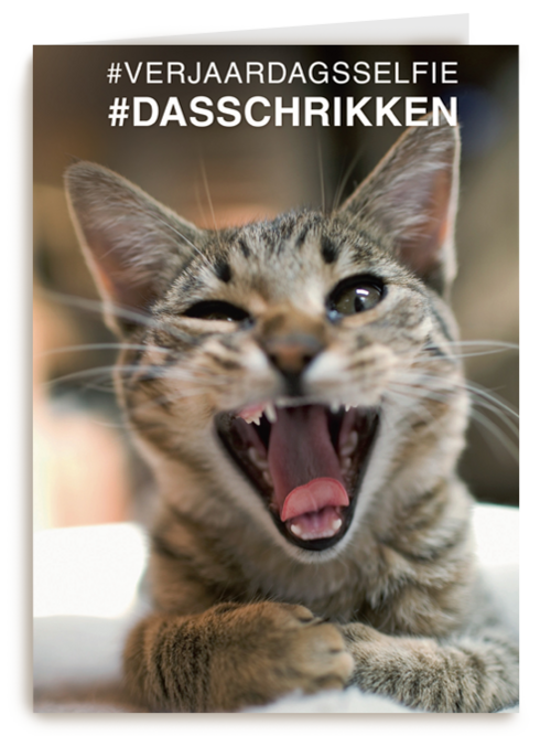 verjaardagsselfie dasschrikken
