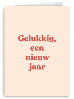 nieuwjaarskaart gelukkig een nieuw jaar