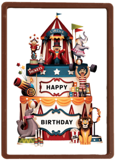 verjaardag kaart folio happy birthday circus