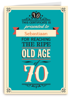 leeftijd zeventig old age