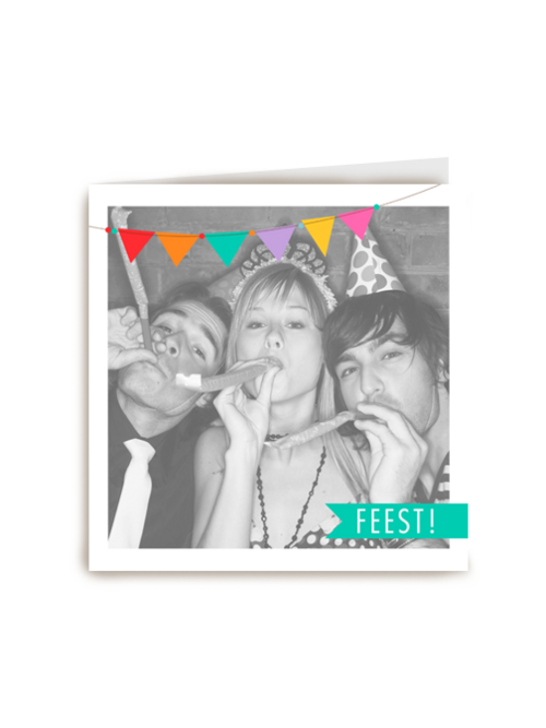 fotokaart feest vlaggen