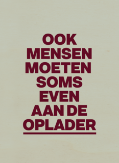 Even aan de oplader AndC