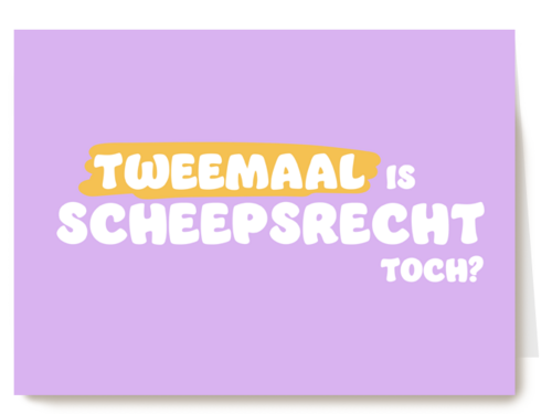Gezakt kaart tweemaal is scheepsrecht
