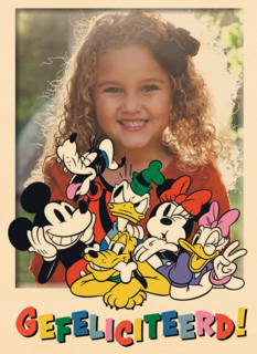 Mickey and Friends foto verjaardagskaart