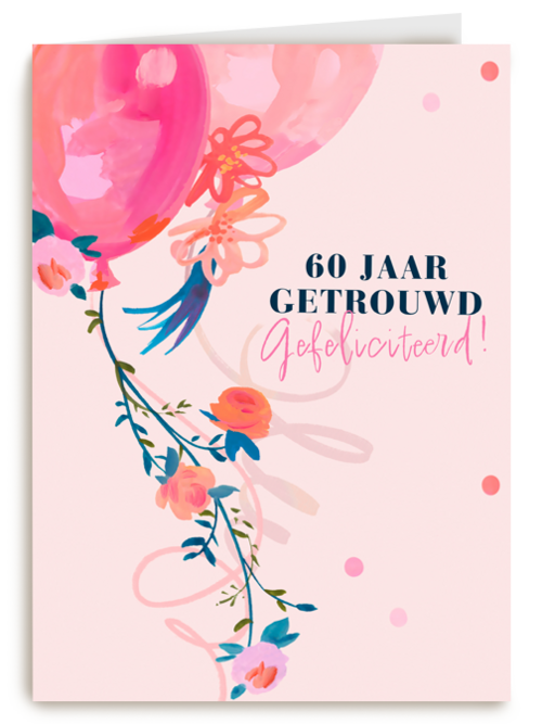 60 jaar getrouwd gefeliciteerd ballonnen