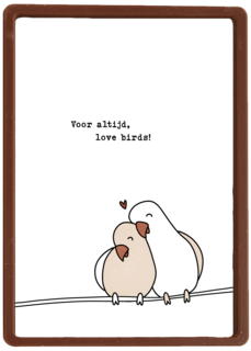 Liefdeskaart voor altijd love birds