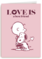 Snoopy valentijnskaart love is a best friend