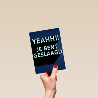 geslaagd kaart yeahh je bent geslaagd