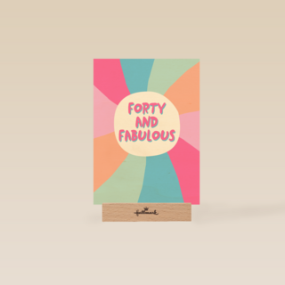 Verjaardagskaart vrouw 40 Forty and fabulous
