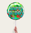 Ballon Minecraft Happy Birthday Multi