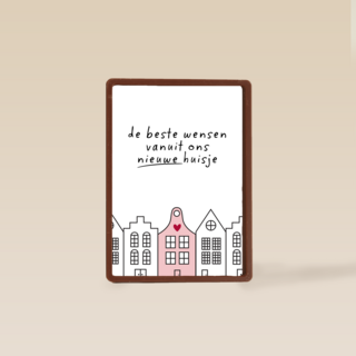 hallmark kerstkaart de beste wensen vanuit ons nieuwe huisje