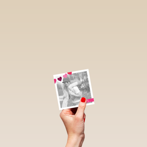 fotokaart liefs met hartjes