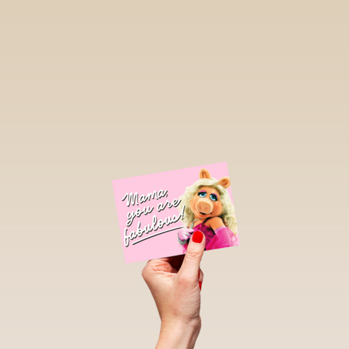 moederdag kaart miss piggy mama you are fabulous