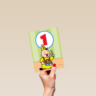 Bumba verjaardagskaart 1 jaar