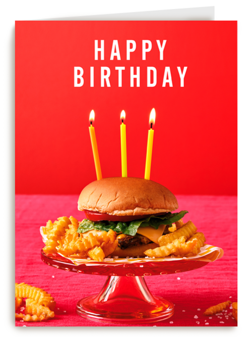 Happy Birthday hamburger
