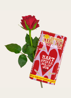 Rode Roos Met Tony Chocolonely Harstikke Dol Op Jou