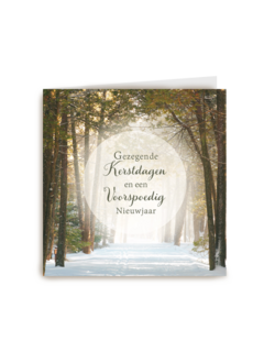 Kerstkaart Bos religieus