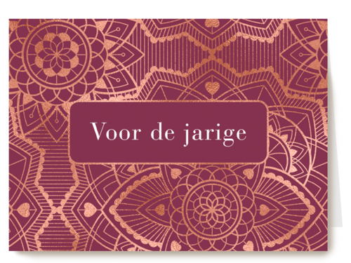 verjaardag kaart stijlvol bloemenpatroon