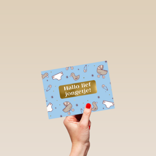 Geboorte felicitatie zoon hallo lief jongetje