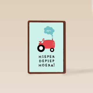 Verjaardagskaart tractor