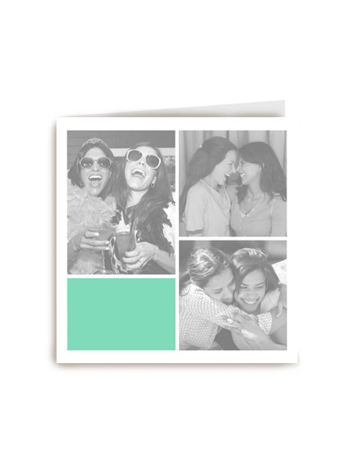 fotokaart friends sunshine happines drie fotoos