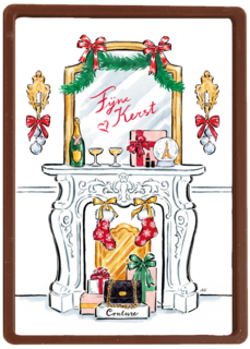 Fijne kerst op spiegel met lippenstift