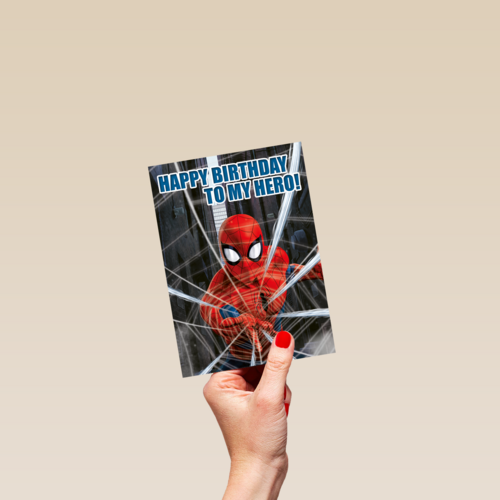 Spiderman verjaardagskaart to my hero
