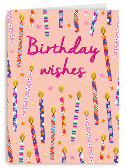 Birthday Wishes kaarsen