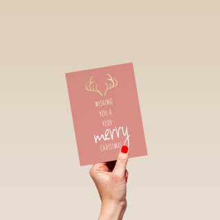 Kerstkaart hip Wishing you a very merry christmas