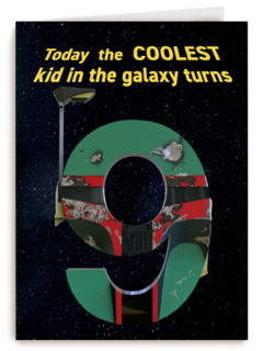 Star Wars verjaardagskaart 9 jaar