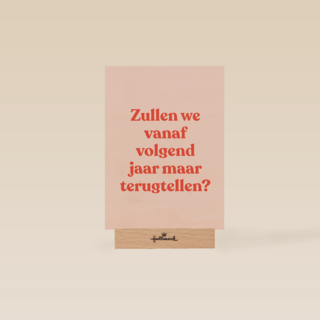 verjaardagskaart vrouw man grappig terugtellen