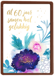 Huwelijkskaart al 60 jaar samen heel gelukkig