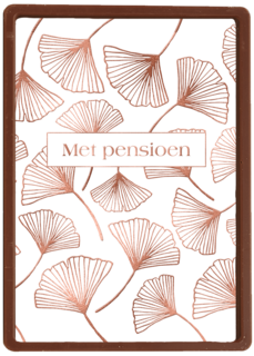 met pensioen met metallic bloemen