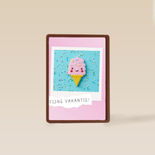 zomer kaart klassiek fijne vakantie met ijsje