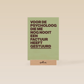 Voor mijn psycholoog