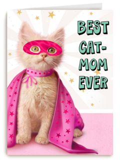 moederdagkaart humor best kat mom ever
