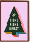 Kerstkaart fijne fijne kerst