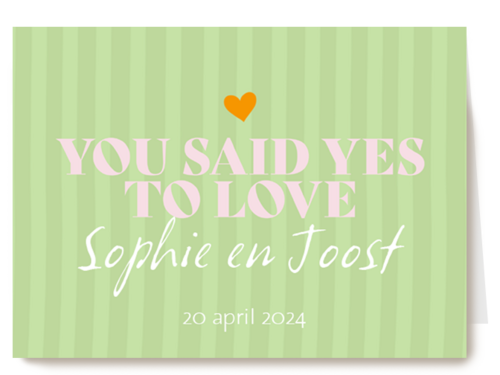 You said yes to love text editable