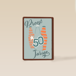 Verjaardagskaart 50 jaar bier proost jarige