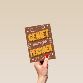 Pensioen kaart geniet van je pensioen