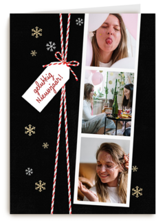 nieuwjaar fotokaart fotostrip 3 kaders