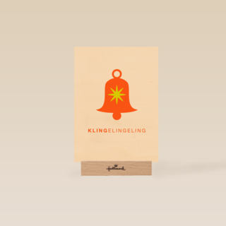 Kerstkaart klok klingeling