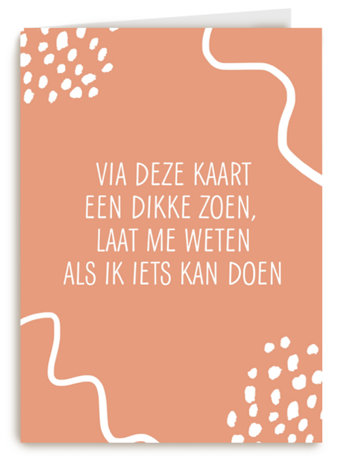 laat me weten als ik iets kan doen kaart