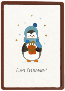 Kinderpostzegels Pinguin Fijne Feestdagen