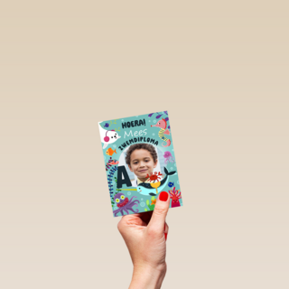Zwemdiploma kaart met foto en naam