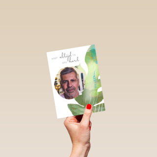 Fotokaart condoleance voor altijd in ons hart