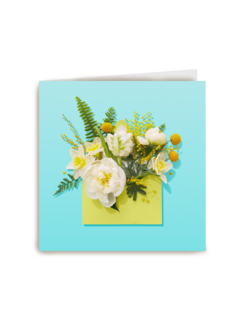 Sterkte kaart Blanco met bloemen corona