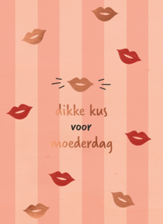 Moederdag dikke kus roze