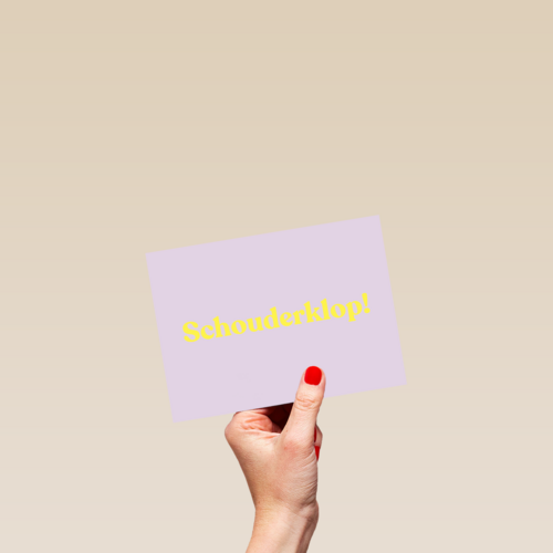 goed gedaan kaart andc schouderklopje