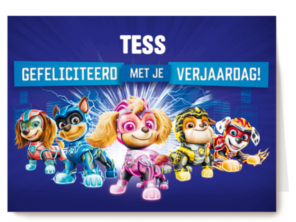 paw patrol verjaardagskaart the mighty movie